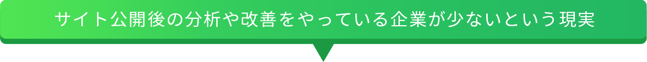 サイト公開後の分析や改善をやっている企業が少ないという現実