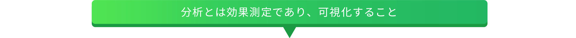 分析とは効果測定であり、可視化すること