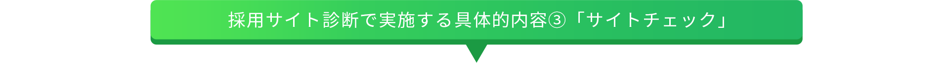 採用サイト診断で実施する具体的内容③｢サイトチェック｣