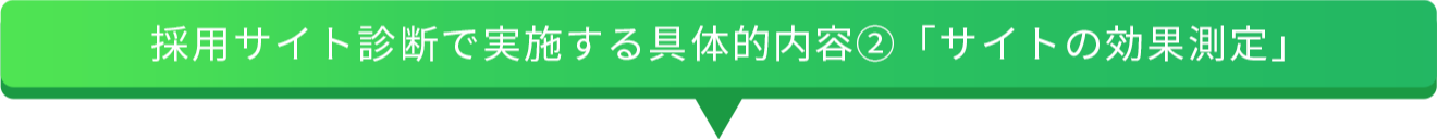 採用サイト診断で実施する具体的内容②｢サイトの効果測定｣